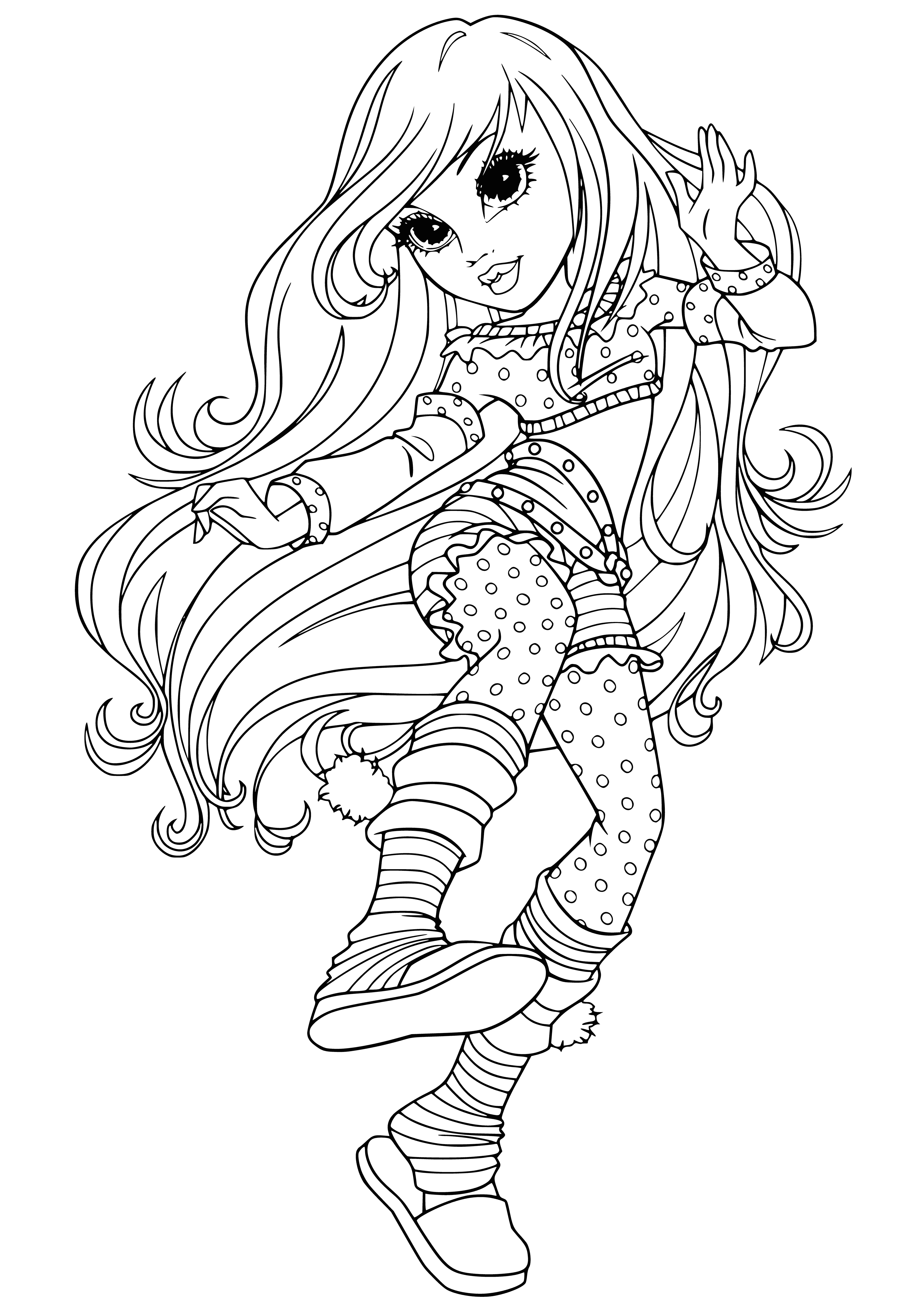 coloring page: Formerly happy, Lexa is now a nihilistic, independent risk-taker after a car accident killed her parents.