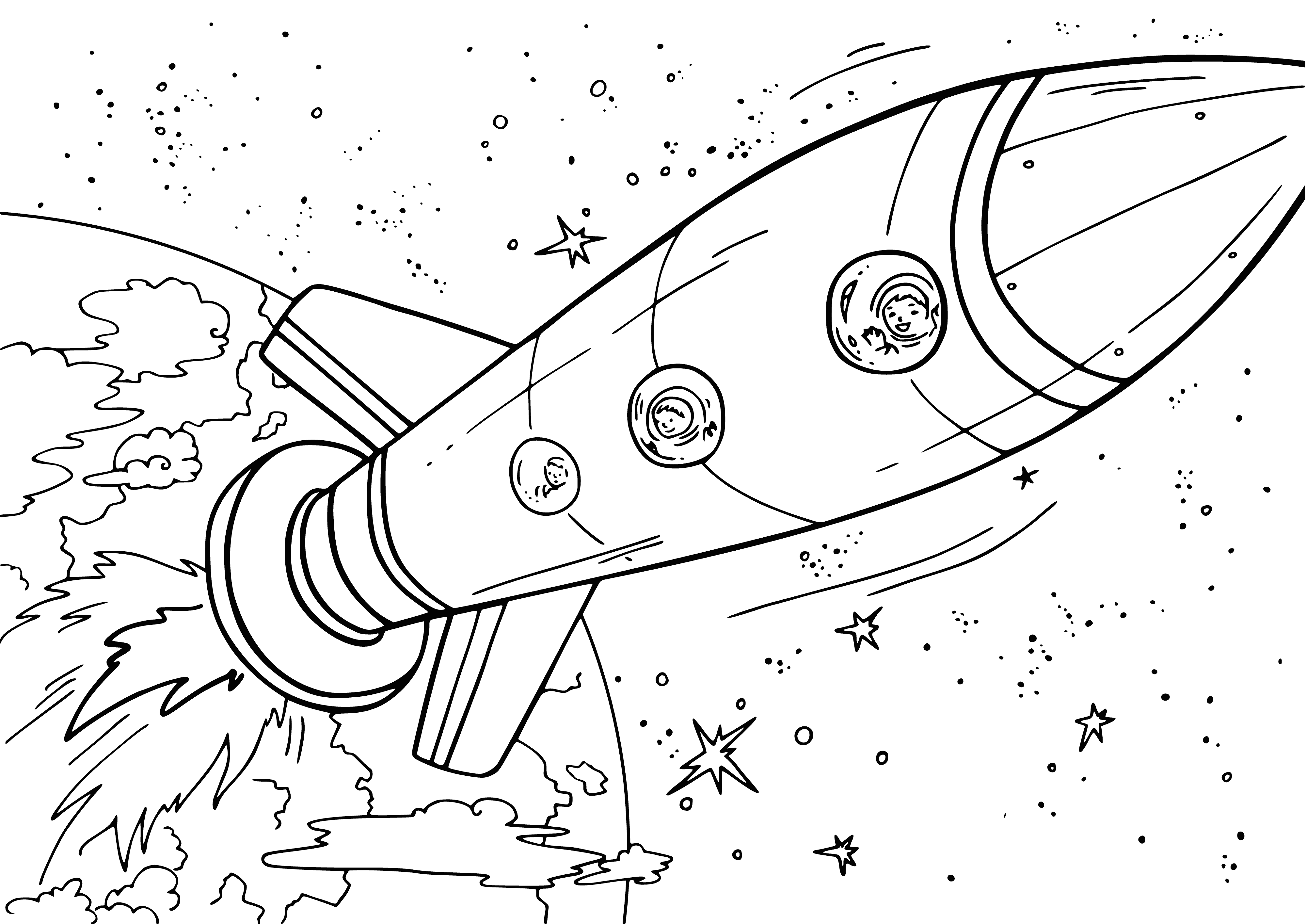 سفينة فضائية صفحة التلوين