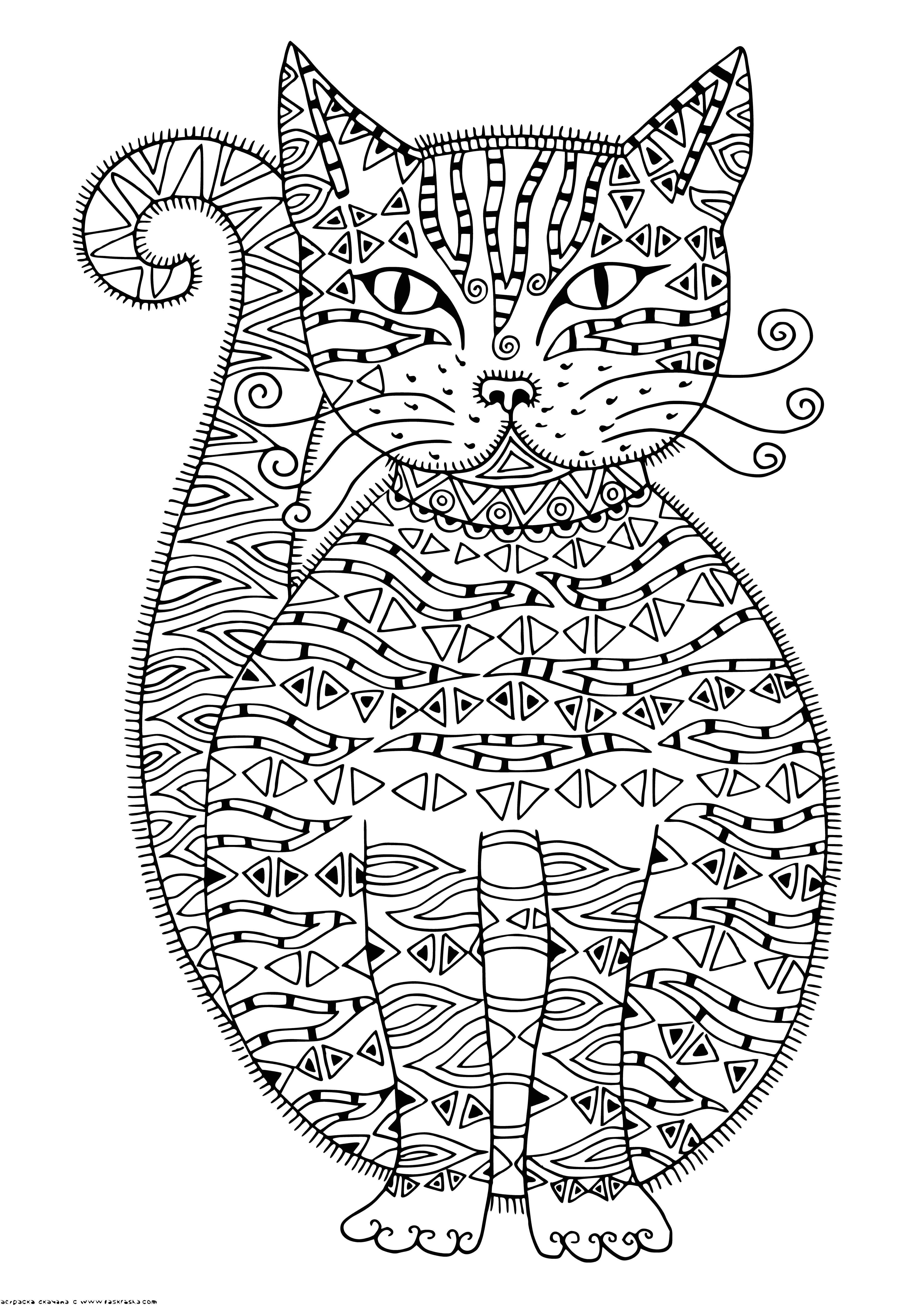 Kitty coloring page