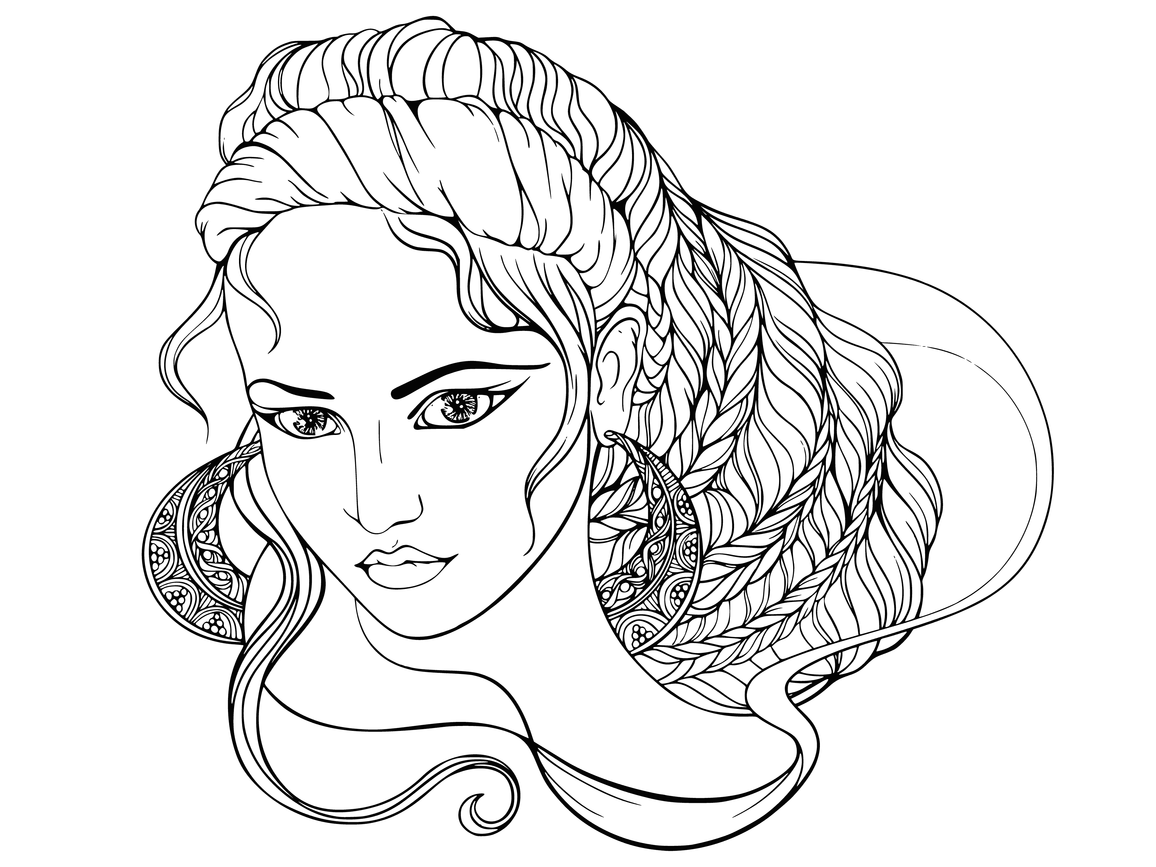 coloring page: #ColoringPage #Girls #Flowers