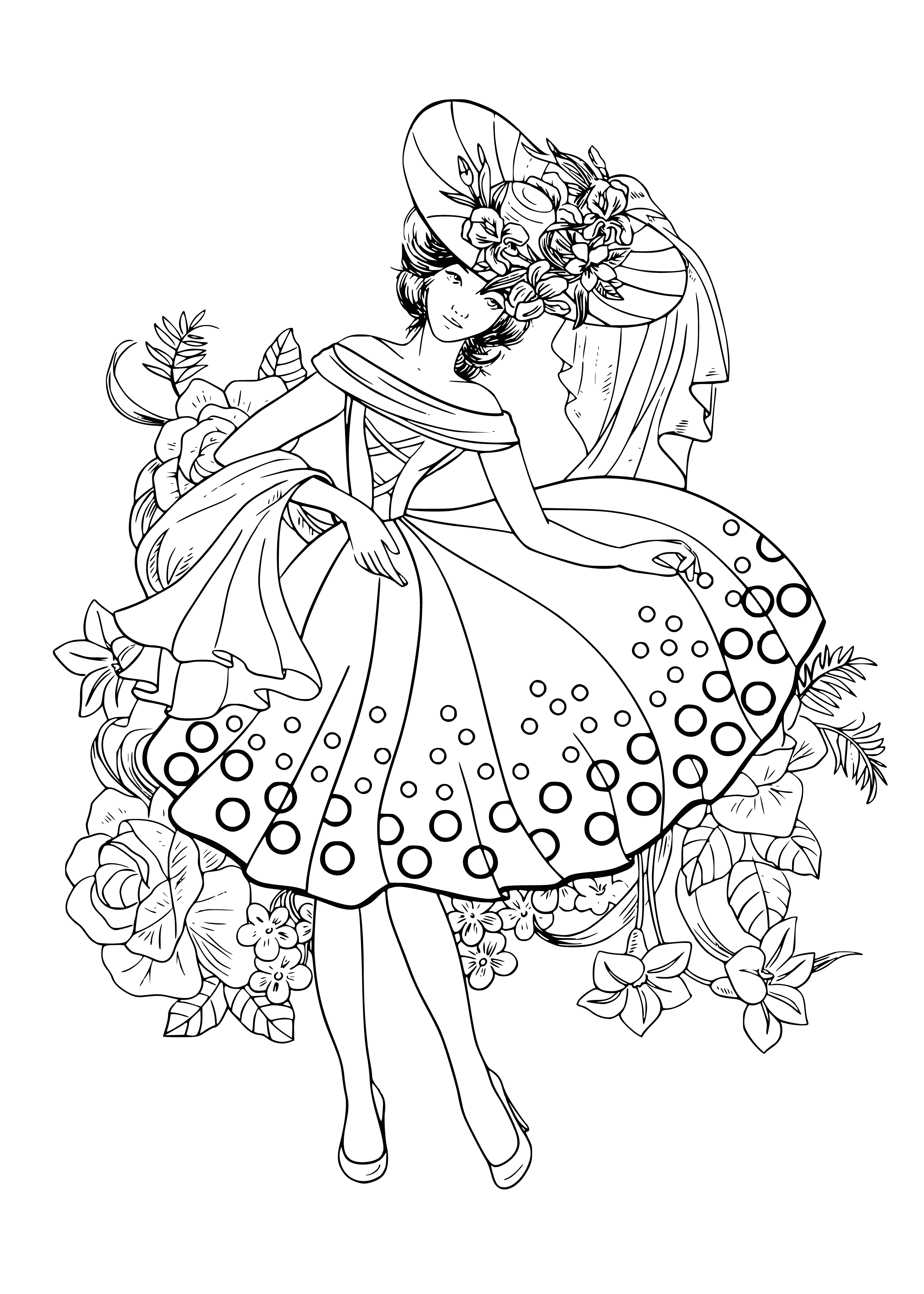 coloring page: Girl lost in thought, holding book & pencil - concentrating hard! #coloringpage #concentration