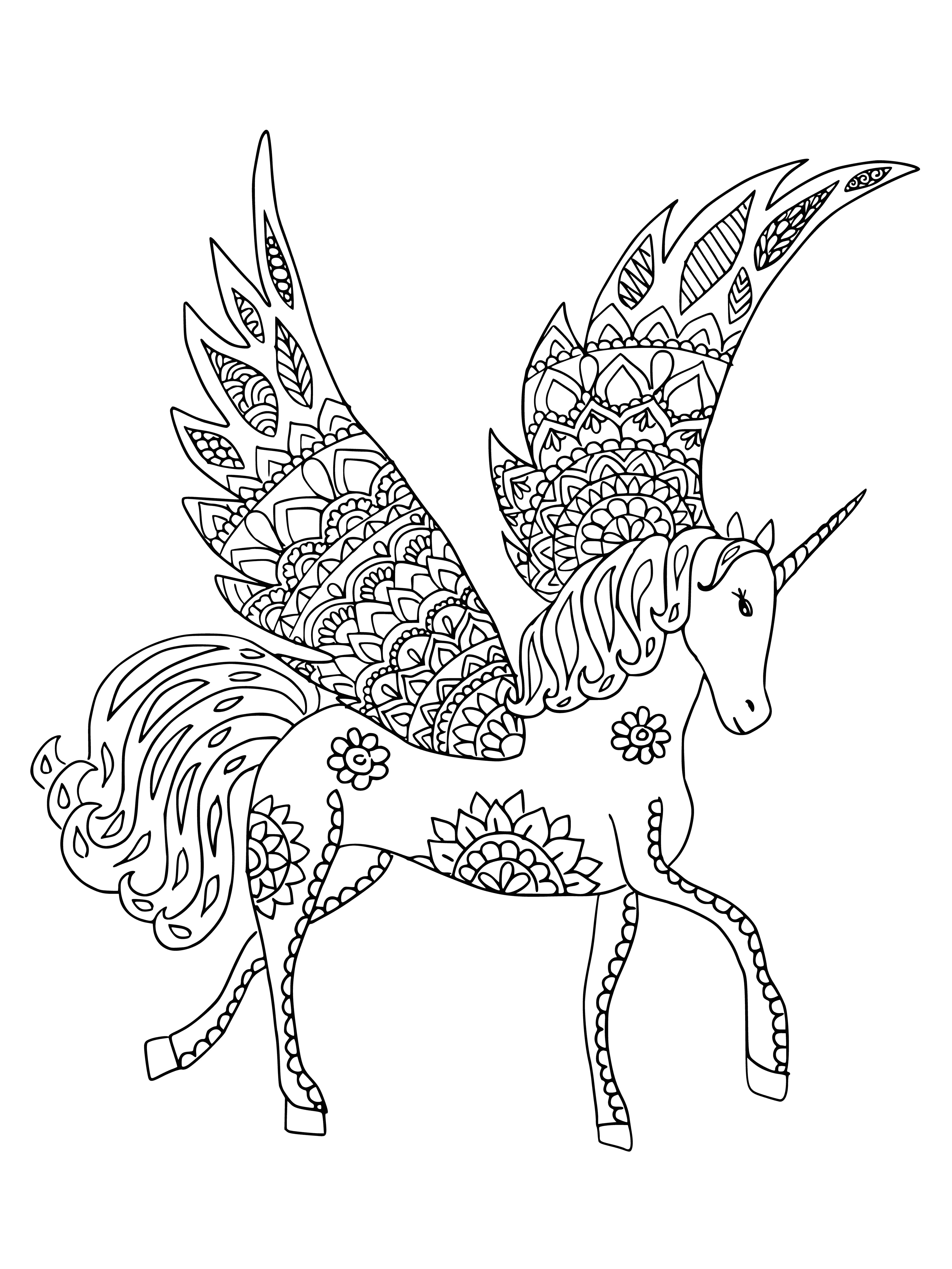 coloring page: Coloring in a Unicorn antistress to reduce stress! Features a colorful and creative design, perfect for adults. #adultcoloring