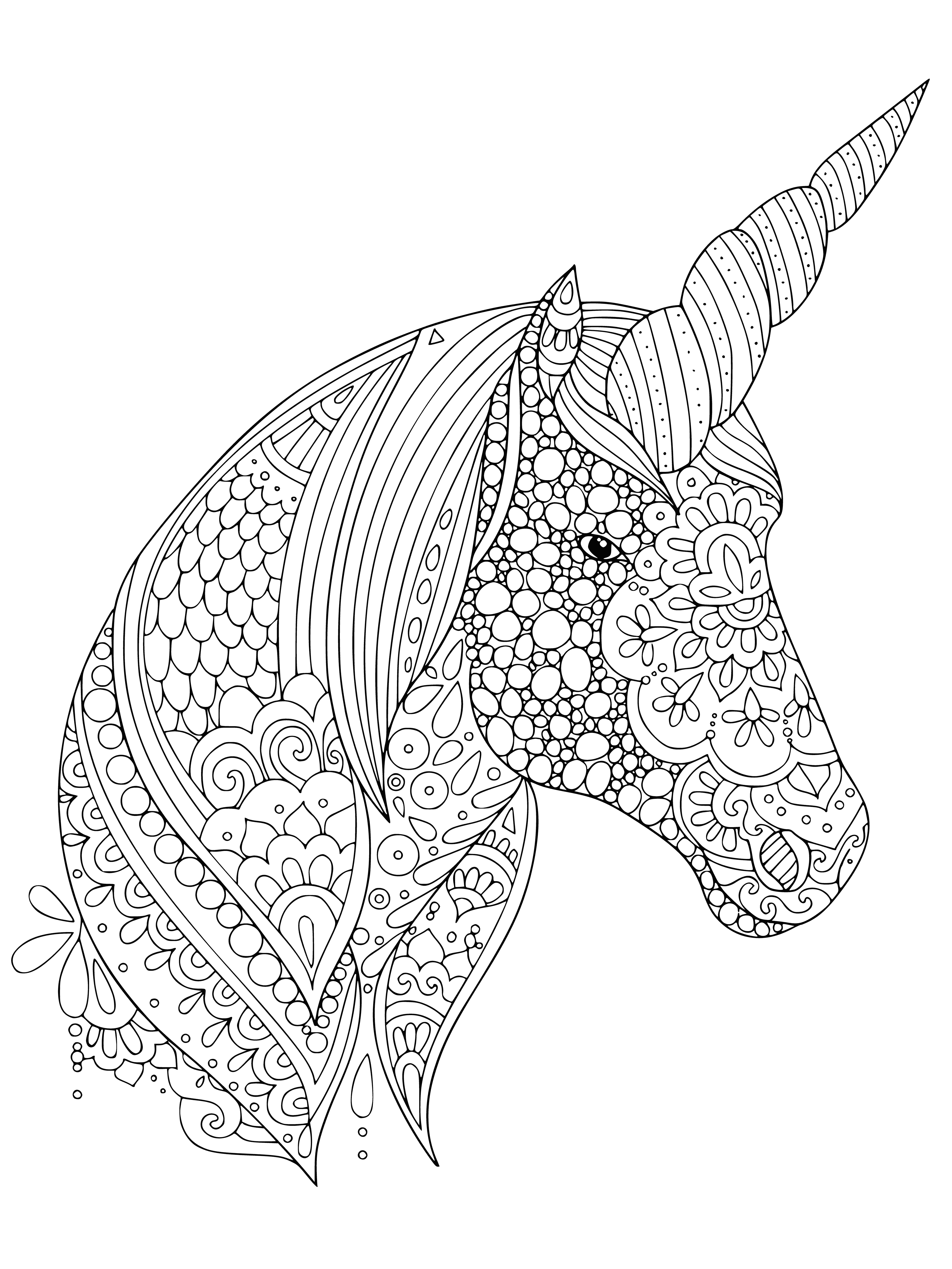 Unicorno pagina da colorare