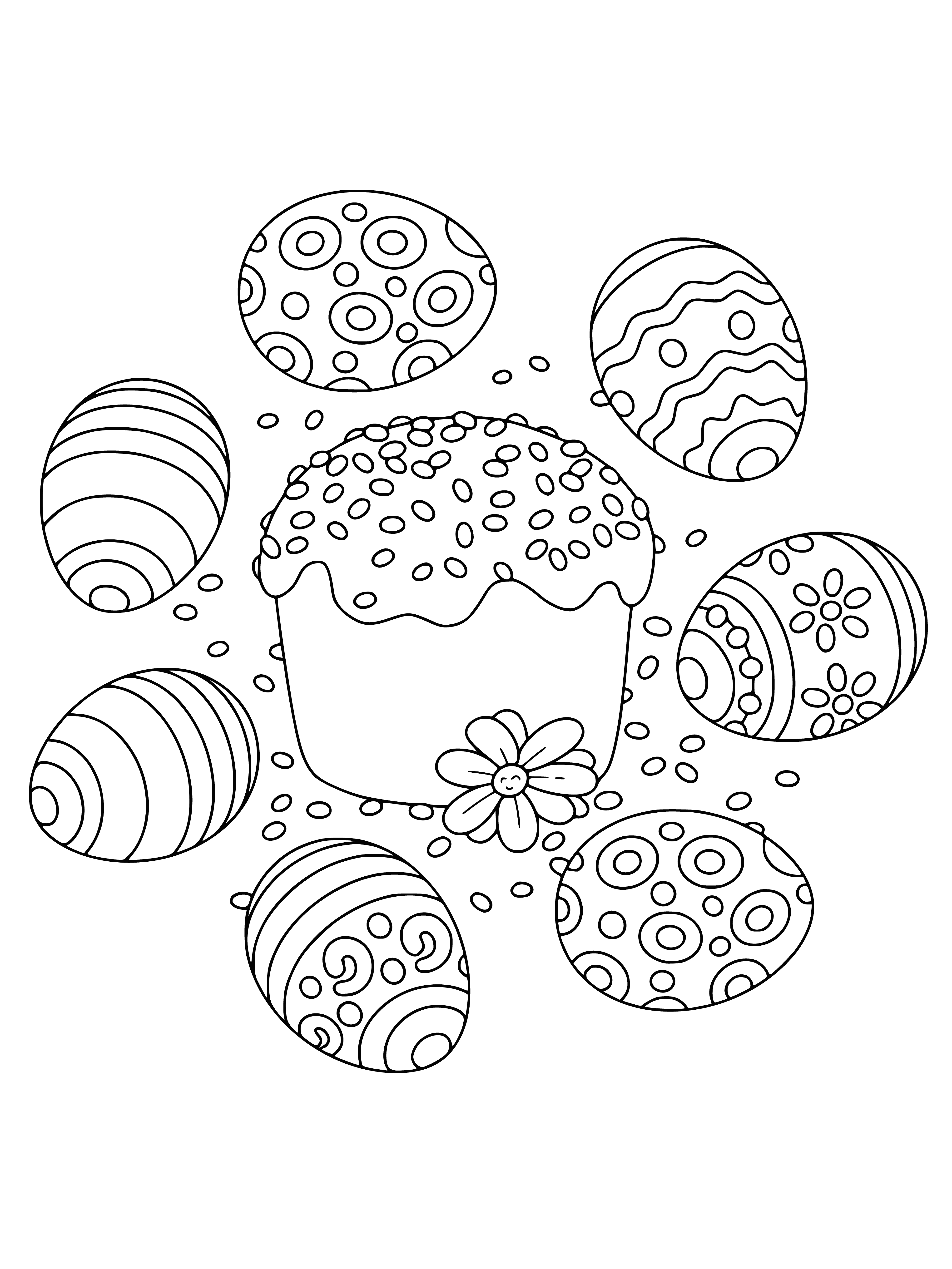 Easter treat coloring page