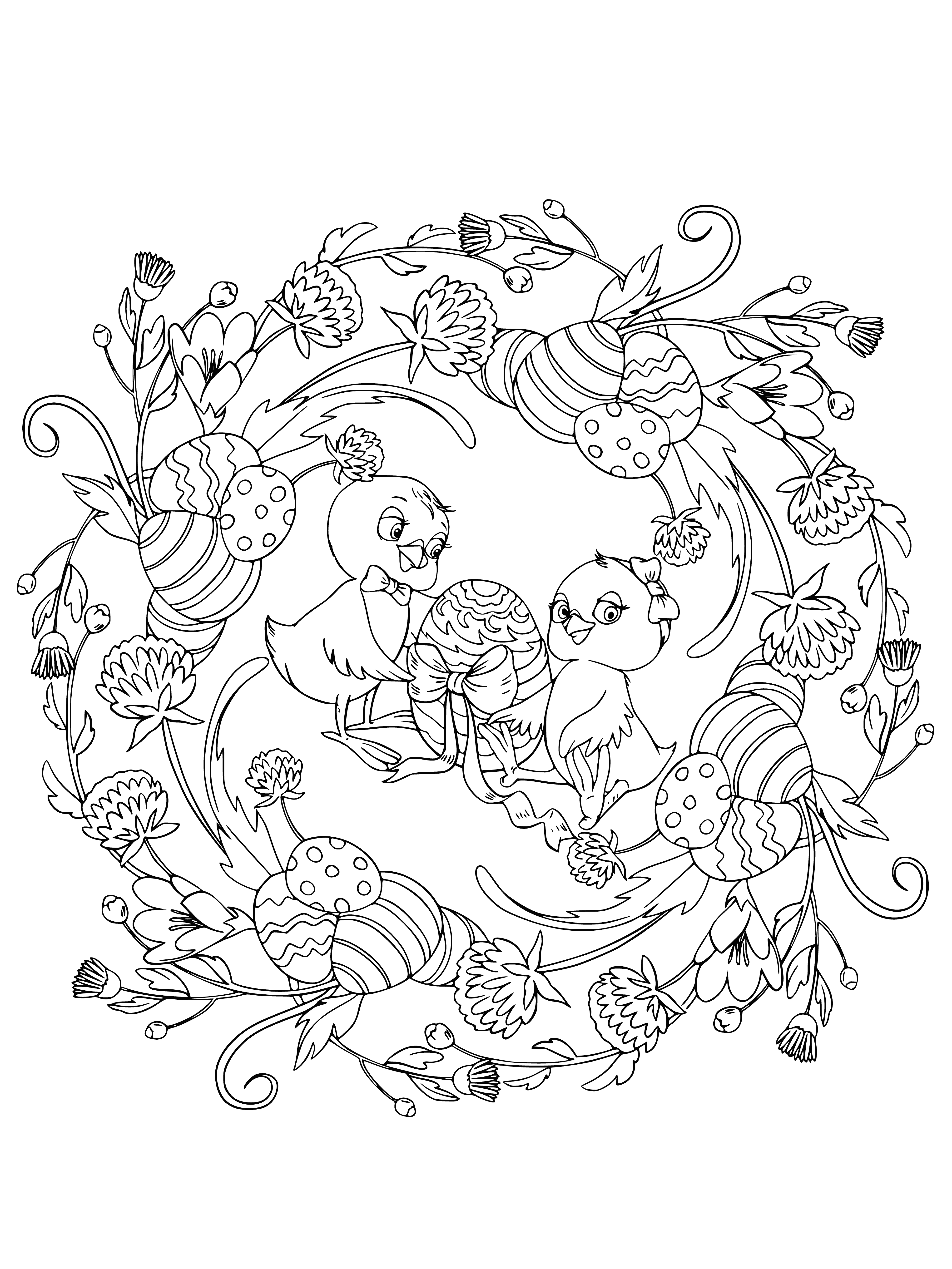 Easter holiday coloring page