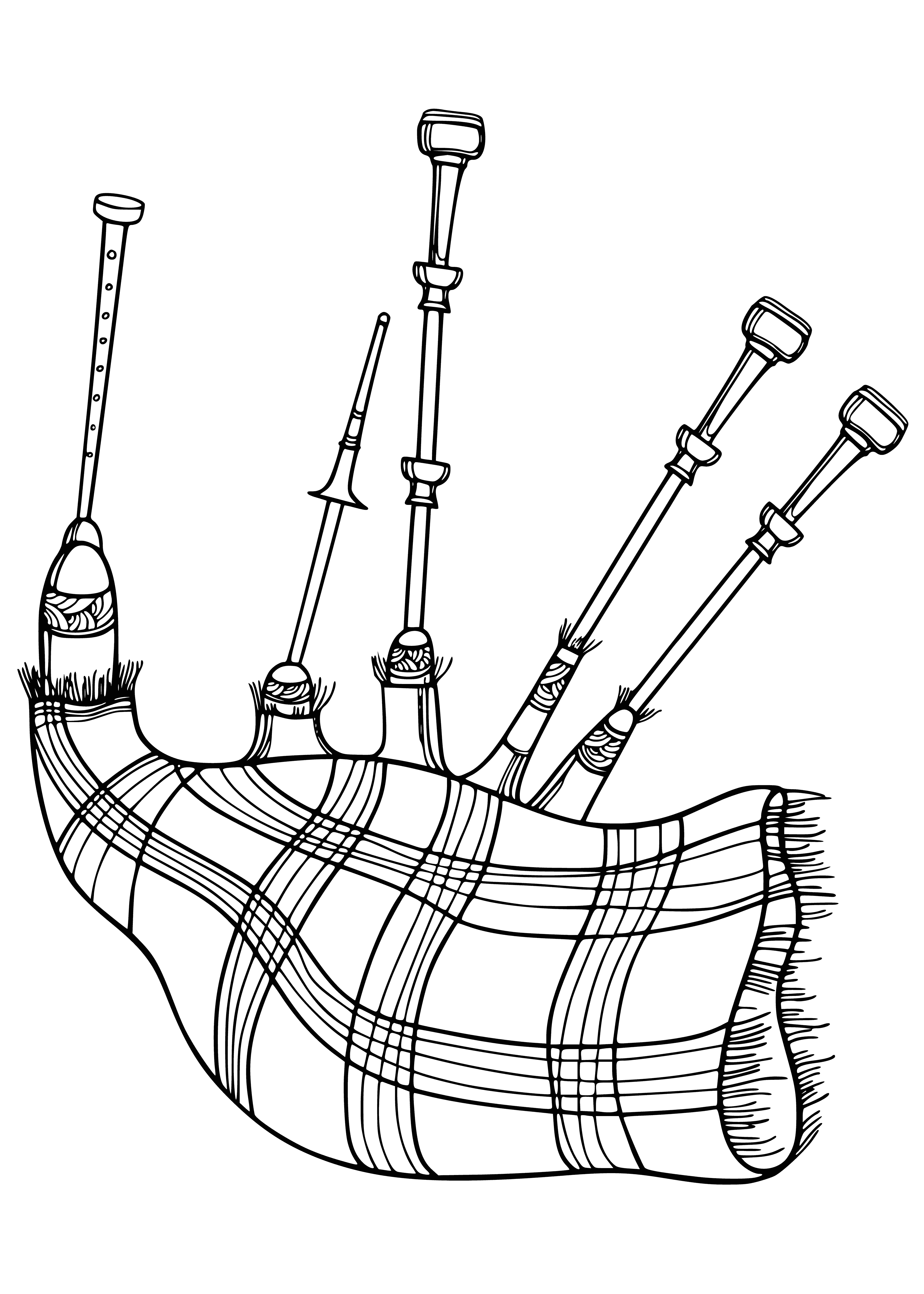 Bagpipe coloring page