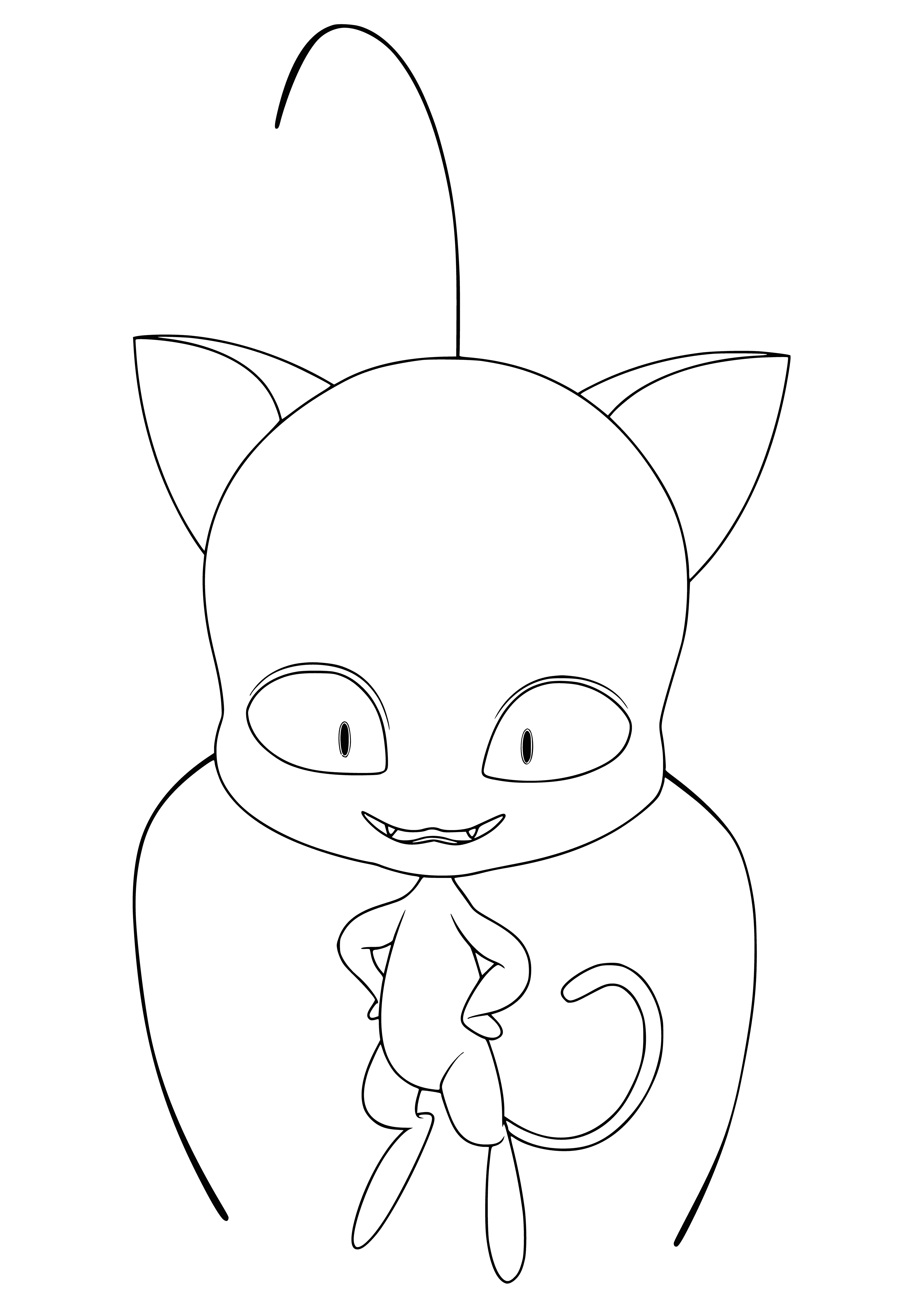 Kwami plagg coloring page
