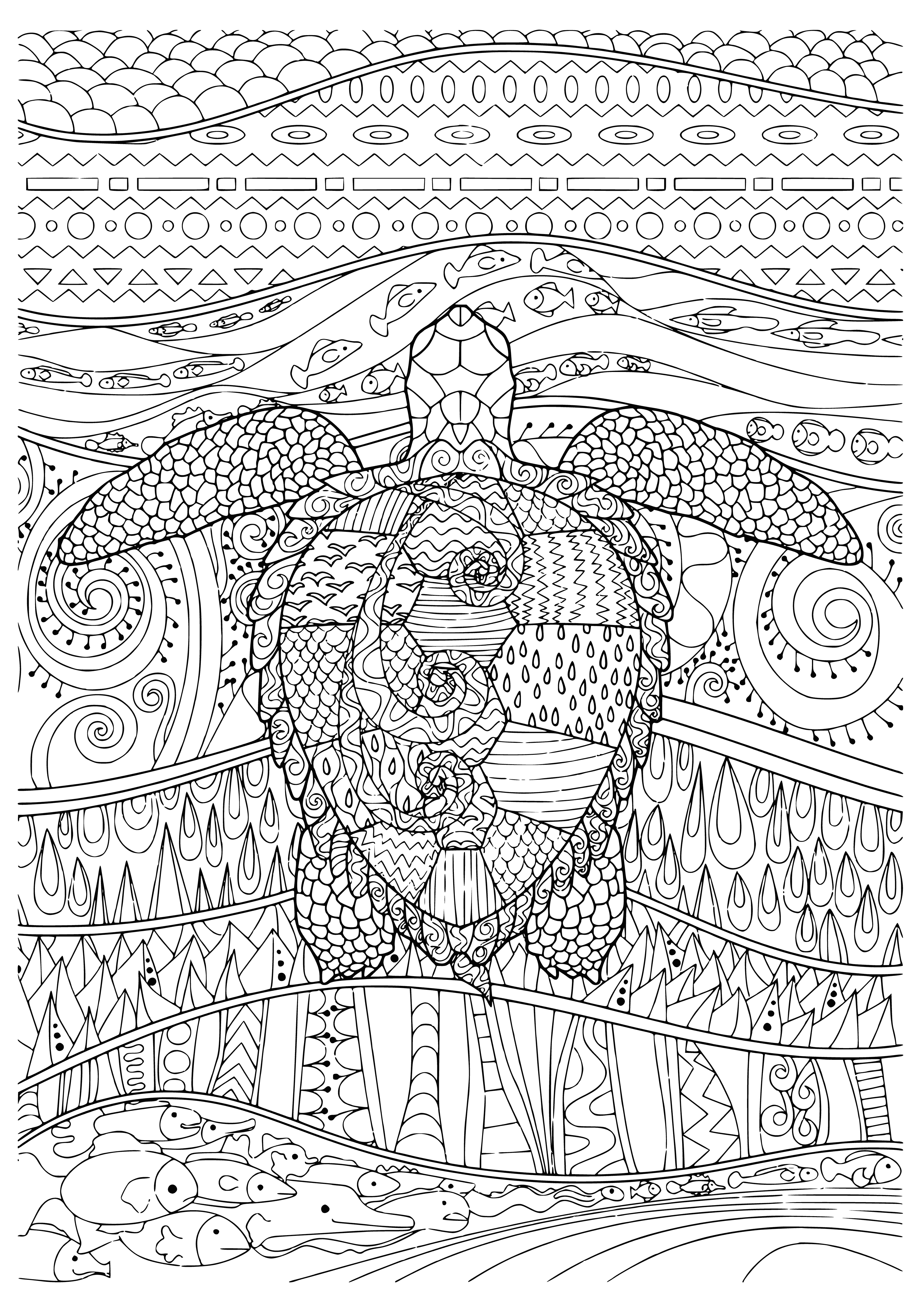Sea turtle coloring page