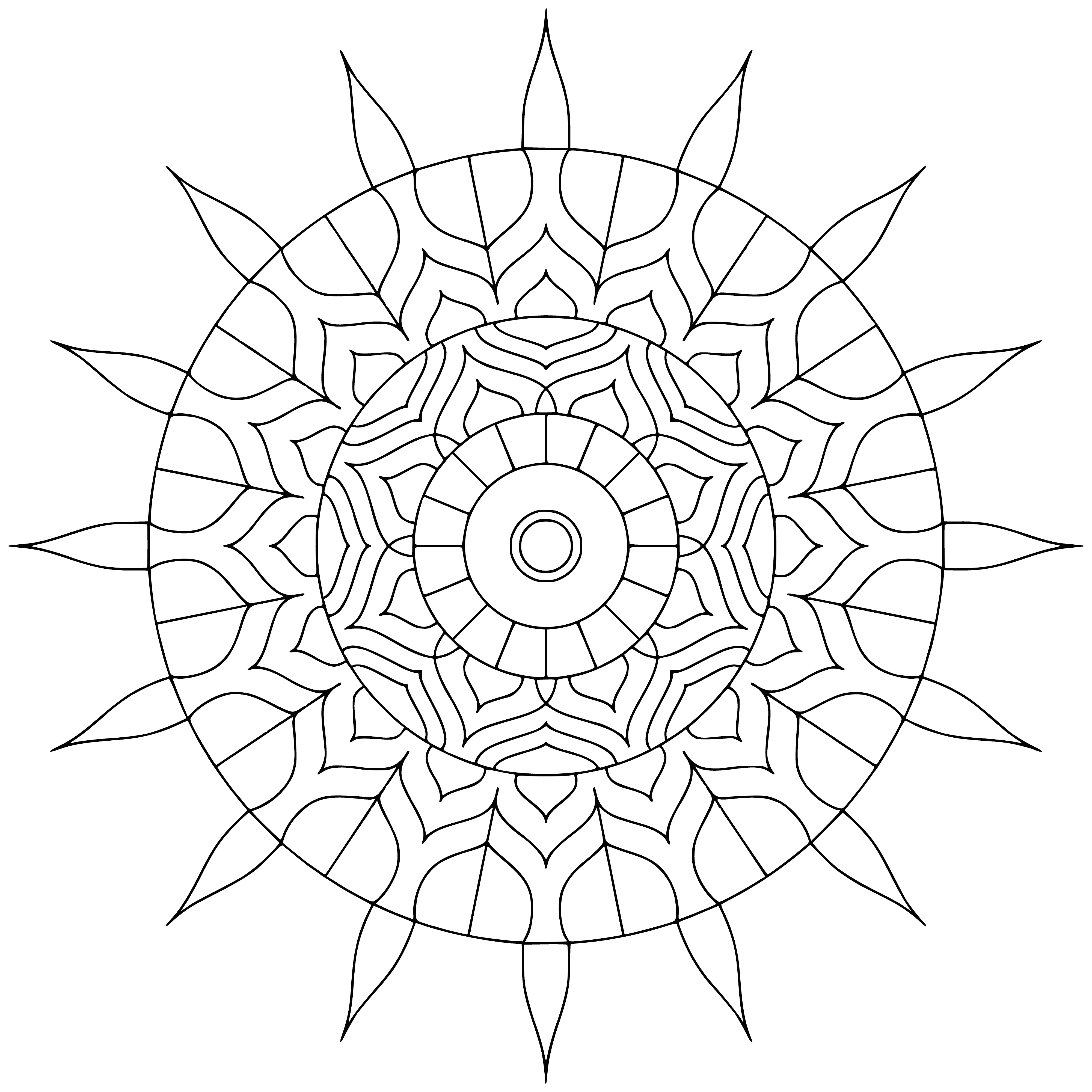 coloring page: This coloring page features a variety of mandalas in different colors and patterns. Some have shapes, some are just patterns. #art #coloring