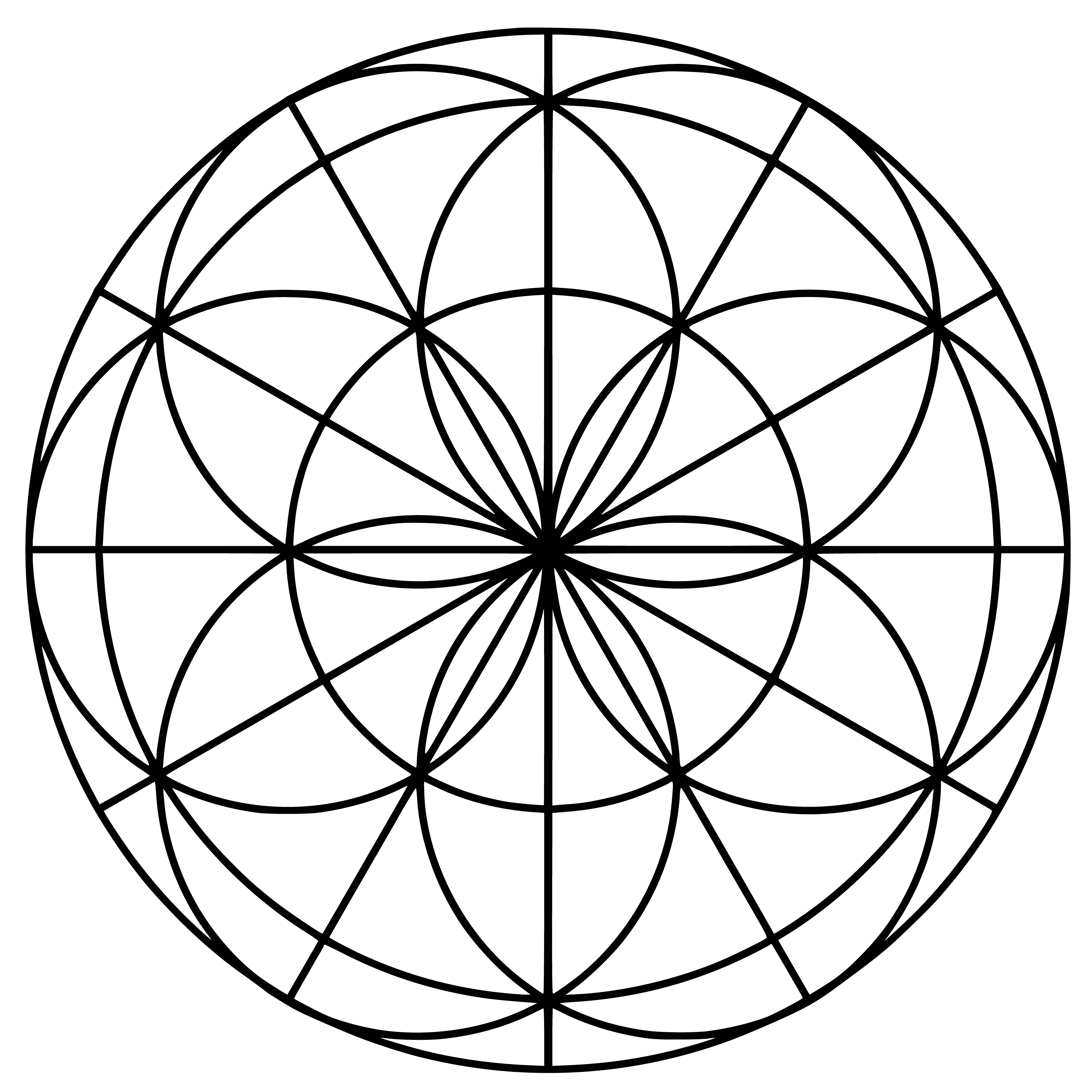 Einfaches Mandala Malseite