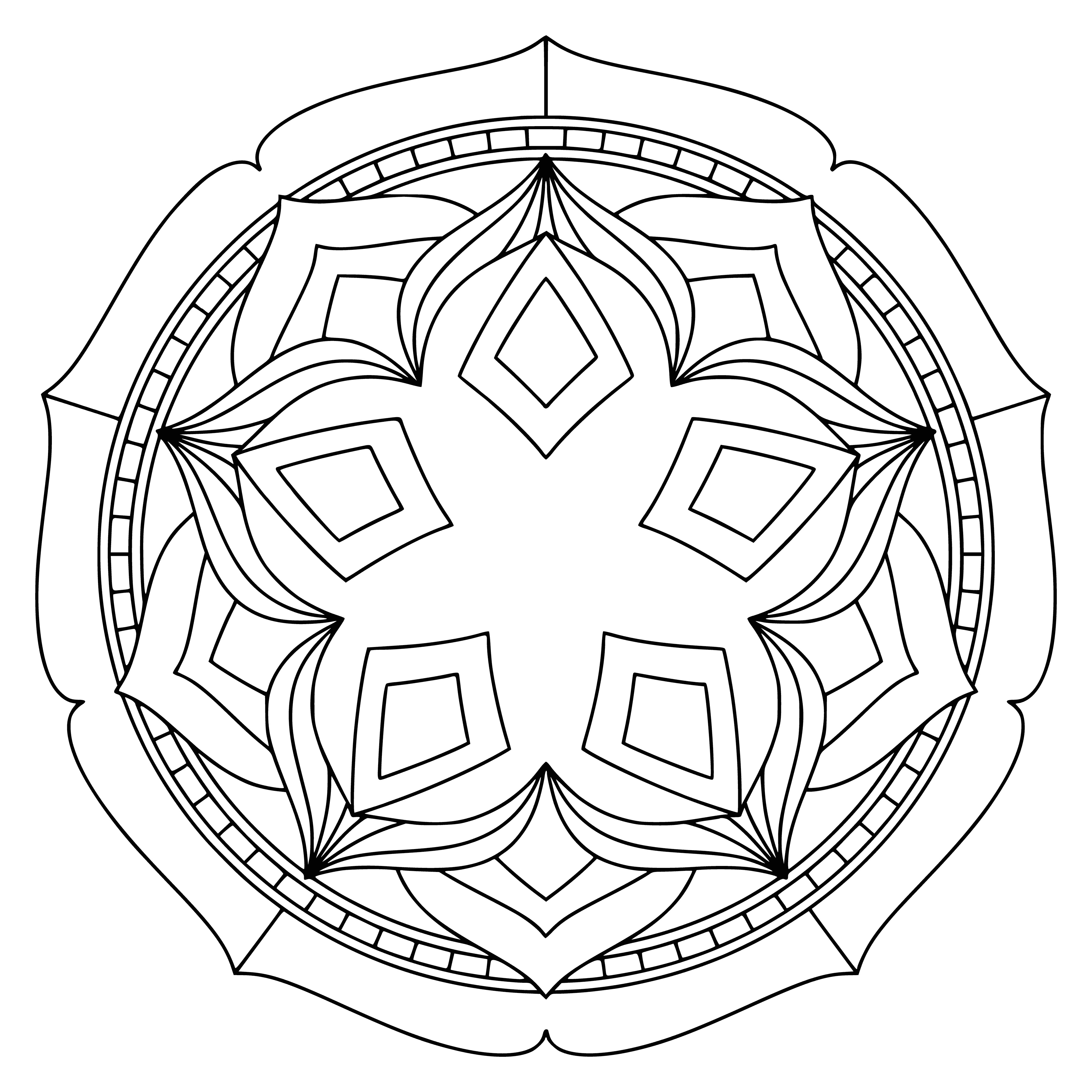 coloring page: #mandala #coloring #design

Mandalas have 4 quadrants w/ flowers, stars, clouds & suns plus easy designs around them. Perfect for relaxing & creative coloring! #mandala #coloring