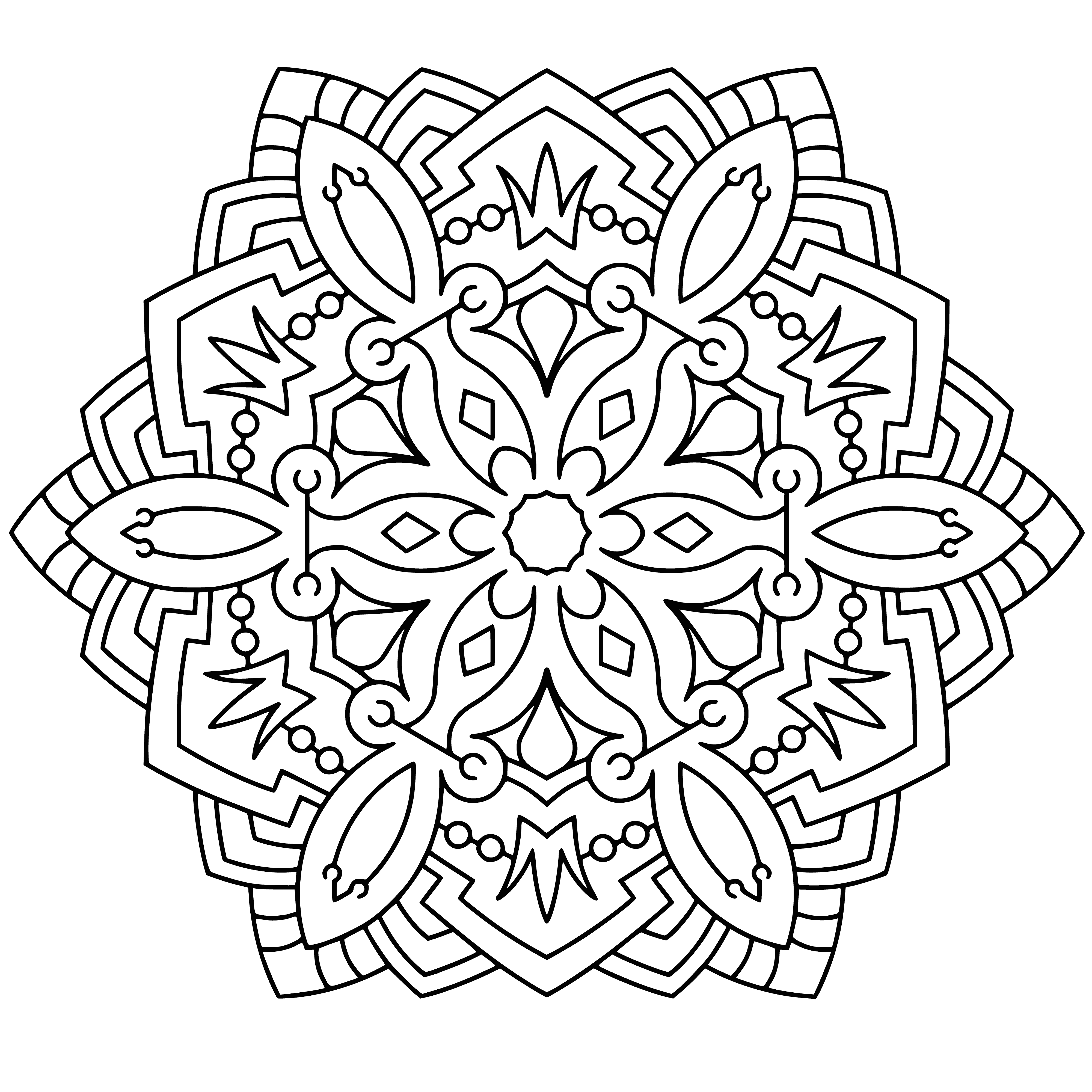 coloring page: Creating and coloring Mandala designs is a fun, relaxing way to engage the mind and relieve stress.