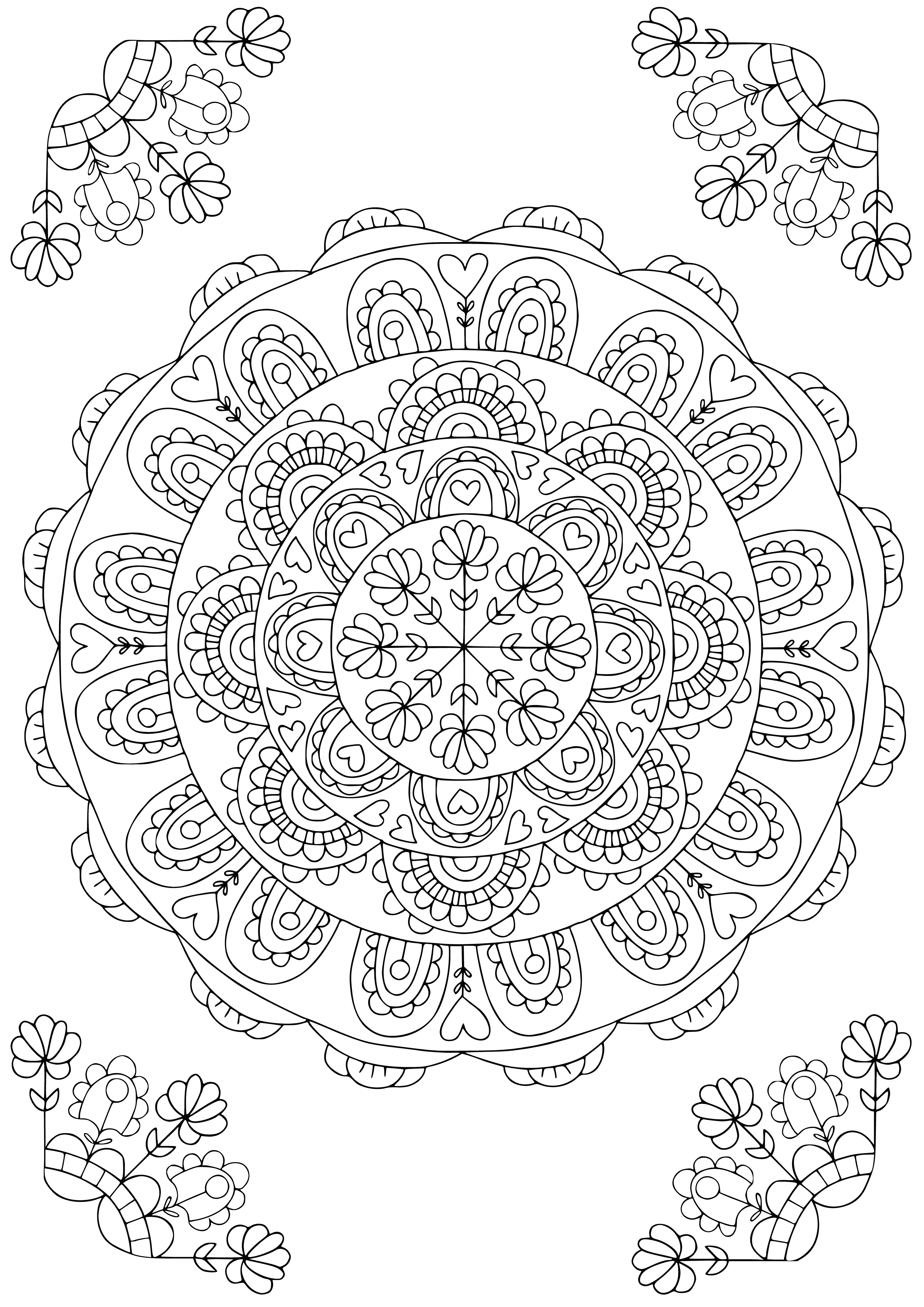 coloring page: Explore multiple intricate mandalas for relaxing, therapeutic benefits. Choose a complex or simple design for coloring & unleash your creativity!