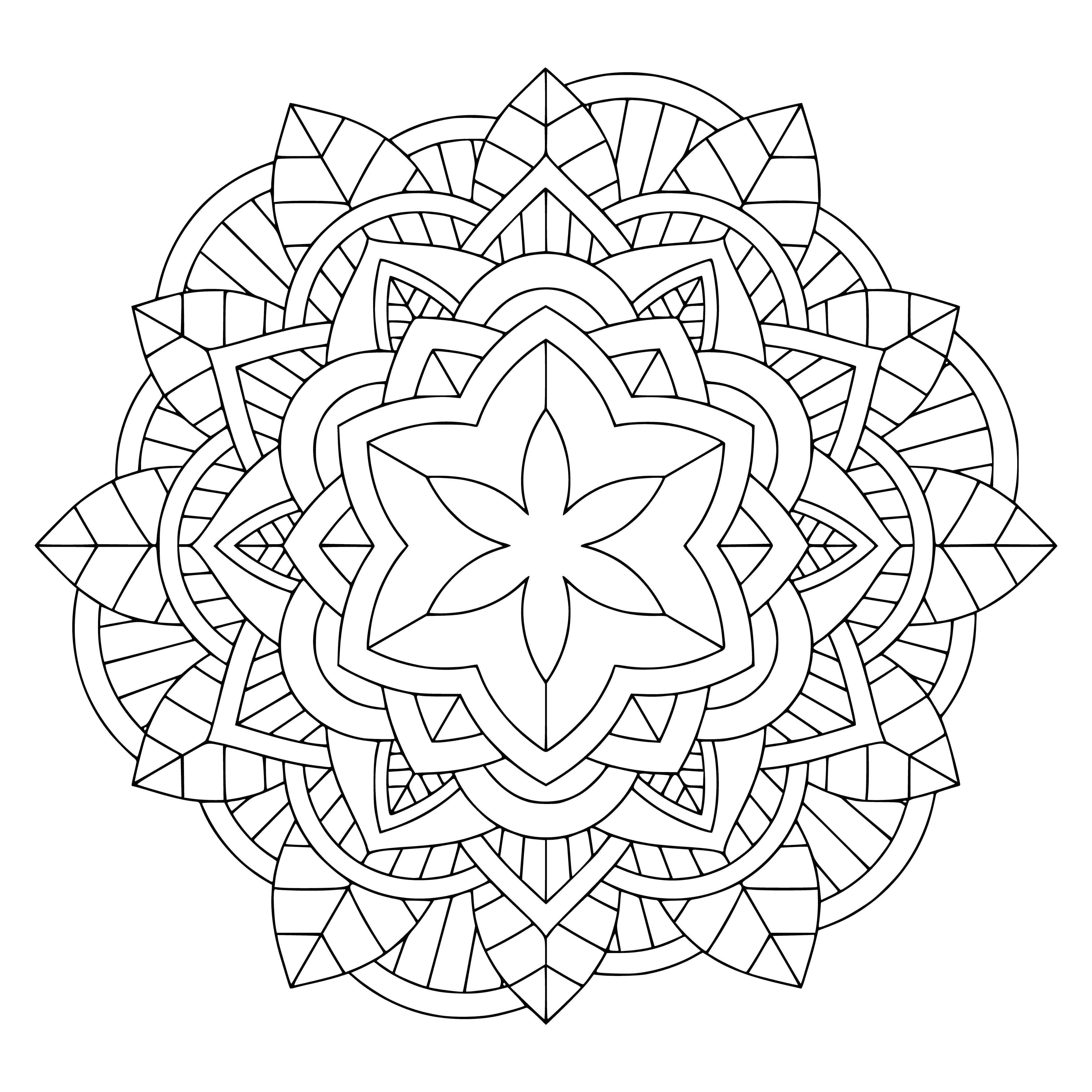 coloring page: This mandala coloring page features vibrant colors and intricate patterns with a peaceful atmosphere. #coloring #mandala