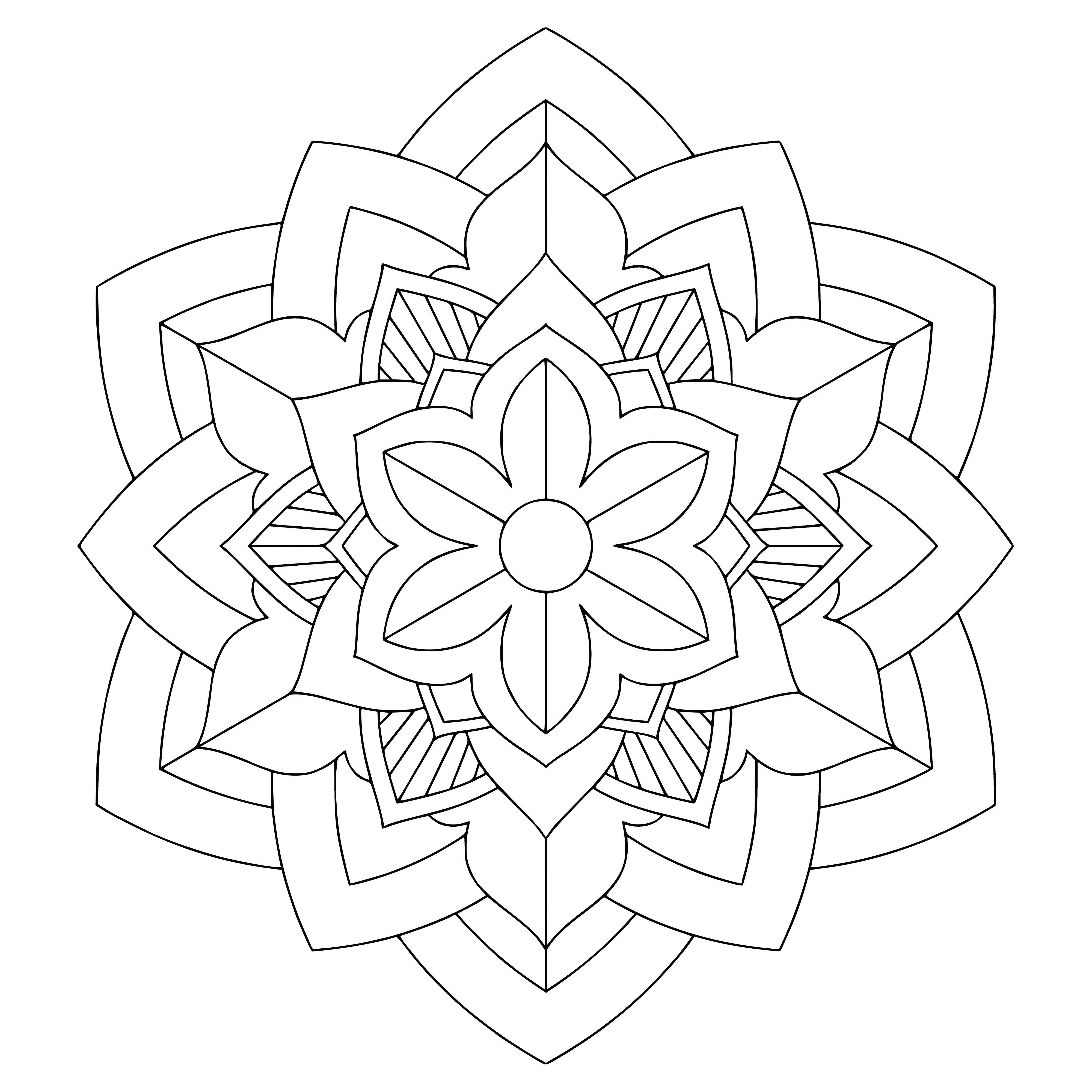 coloring page: Coloring flower mandalas can be used to focus your mind while meditating or to create your own individualized mandala. #MandalaColoring