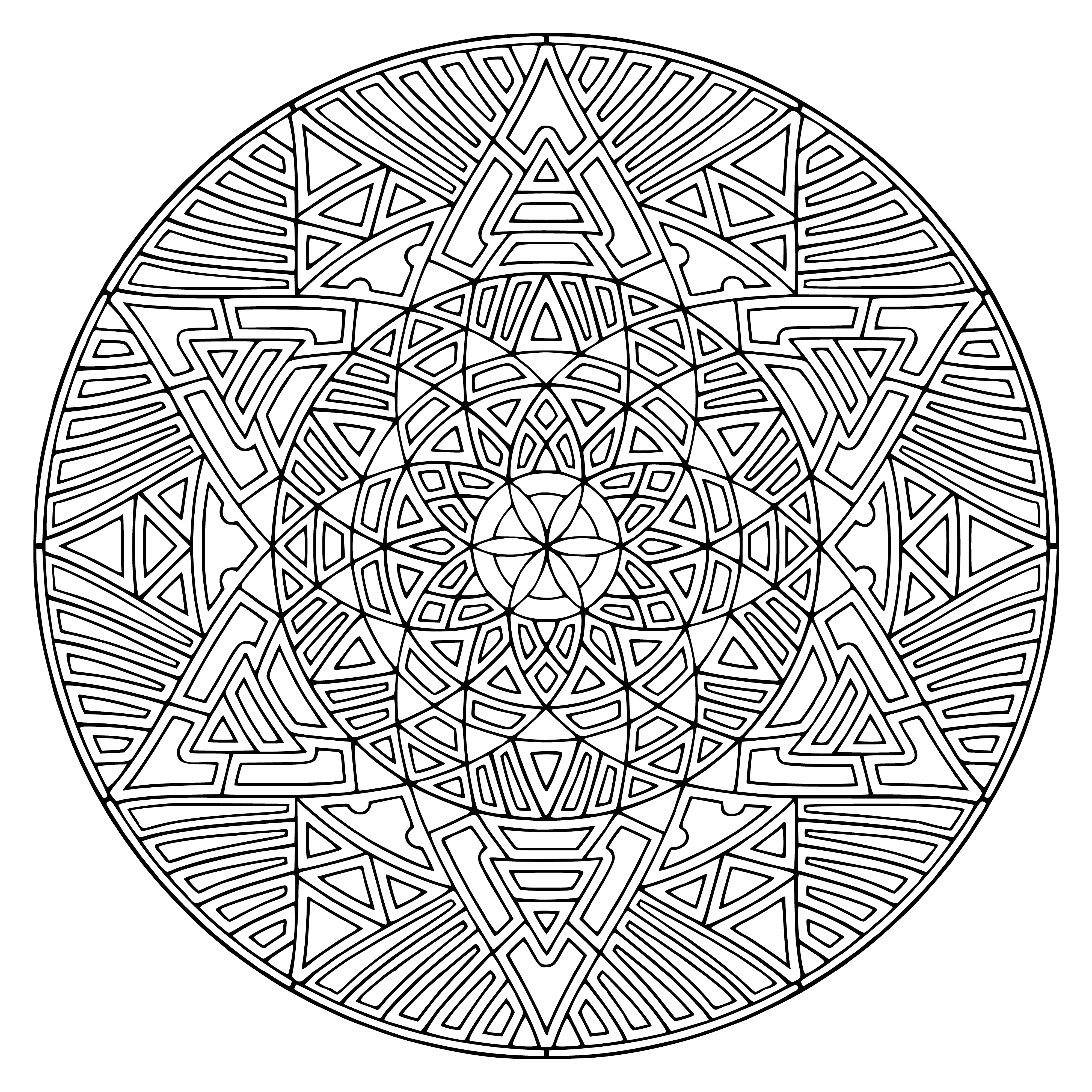 coloring page: Coloring a mandala helps you meditate, explore yourself, and take a spiritual journey.