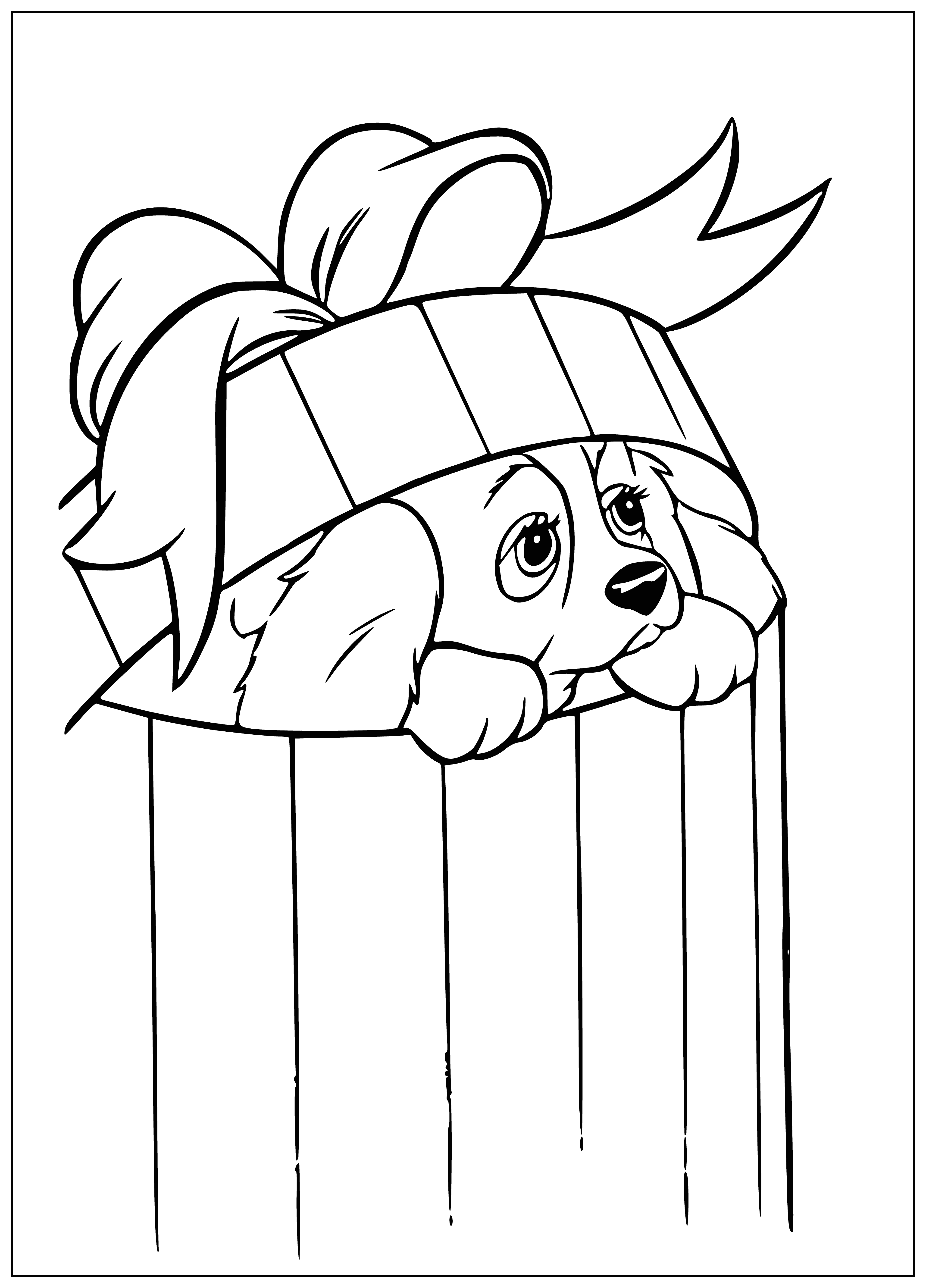 Gift coloring page