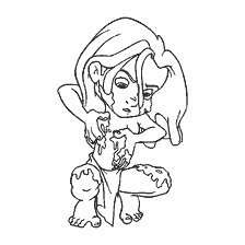 coloring page: Tarzan in coloring, a character from an adventure story