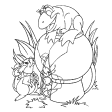 coloring page: Illustration from the coloring book Frog-Norwegian, depicting the frog and other characters of the folk tale.