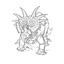 kolorowanka: Ceratops do kolorowania