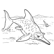 kolorowanka: Kolorowanki Dinozaur Ichthyosaur dla dzieci