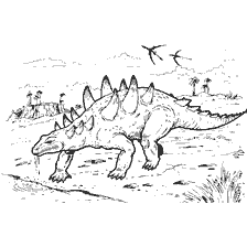 kolorowanka: Kolorowanie dinozaura Polakantus