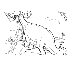 kolorowanka: Kolorowanka Life- size Zaltozaur dinozaur obok drzewa