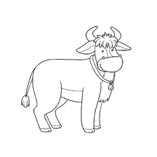 Colorir Bull - símbolo do ano