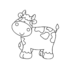 Desenho de bala para colorir, símbolo do ano Calf