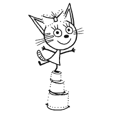 Trois chats : Connectez les points au chaton