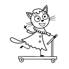 Sweetie on a scooter