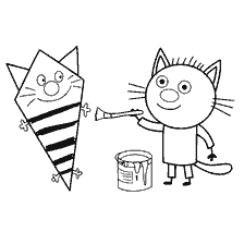 Sage dal cartone animato Tre gatti disegna