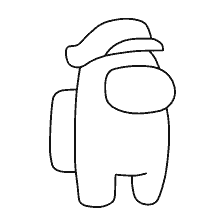 coloring page: Coloring the character of the game Among Us in the form of an astronaut
