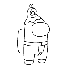 coloring page: Character coloring from the game Among As