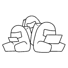 coloring page: Coloring the characters of Among As