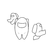 coloring page: Coloring the characters of Among As