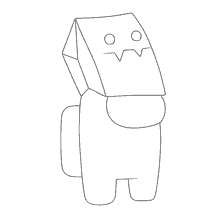 coloring page: Character Among As in a mask