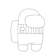 coloring page: Character from the game Among As for coloring