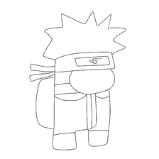 coloring page: Coloring the character of Naruto from Among As