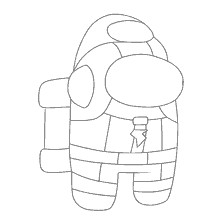 coloring page: Character drawing from Among As for coloring