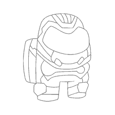 coloring page: Character from the game Among As for coloring
