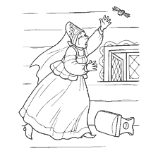boyama sayfası: The aşçı in the bee scene