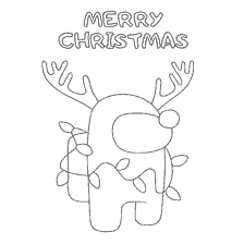 coloring page: Coloring Among As with Christmas Elements