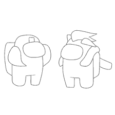 coloring page: Coloring the characters of Among As