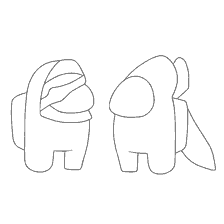 coloring page: Coloring the characters of Among As