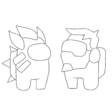 coloring page: Two characters from Among As for coloring