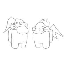 coloring page: Characters of Among As for coloring