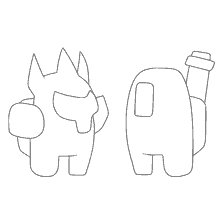 coloring page: Coloring characters from Among As