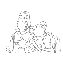 coloring page: Coloring characters from Among As