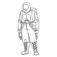 coloring page: Character Among As in the skin of the astronaut for coloring